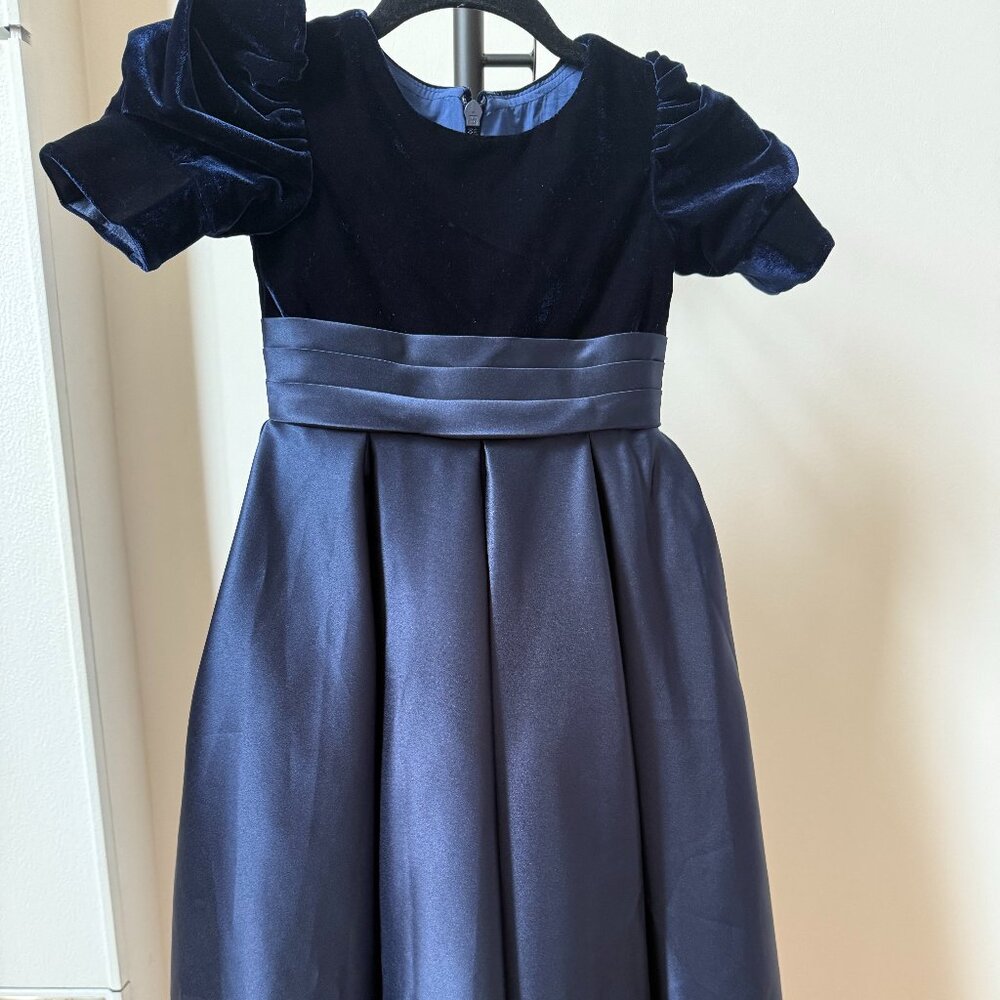 Holiday Formal Velvet Tulle & Satin Dress, SIZE 4